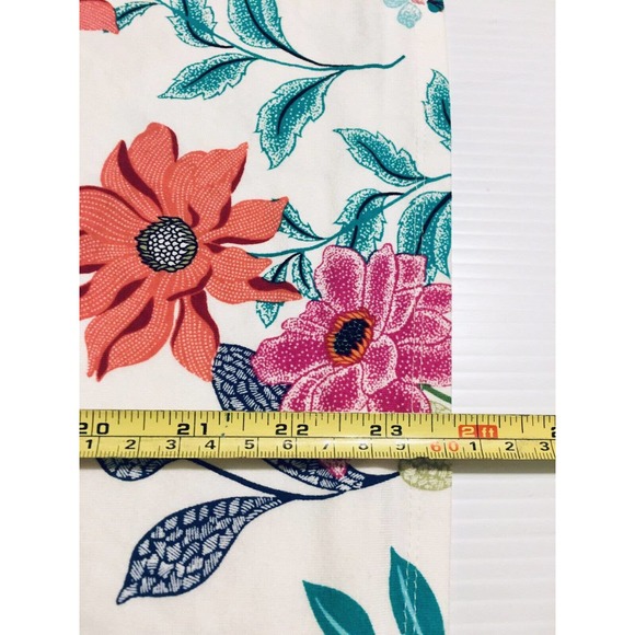 J Jill Wearever White Floral Soft Stretch 3/4 Sleeve Women's Top Size Medium - Picture 6 of 6